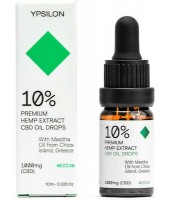Ypsilon 1000mg 10% Premium Hemp Extract Cbd Oil Drops Medium 10ml